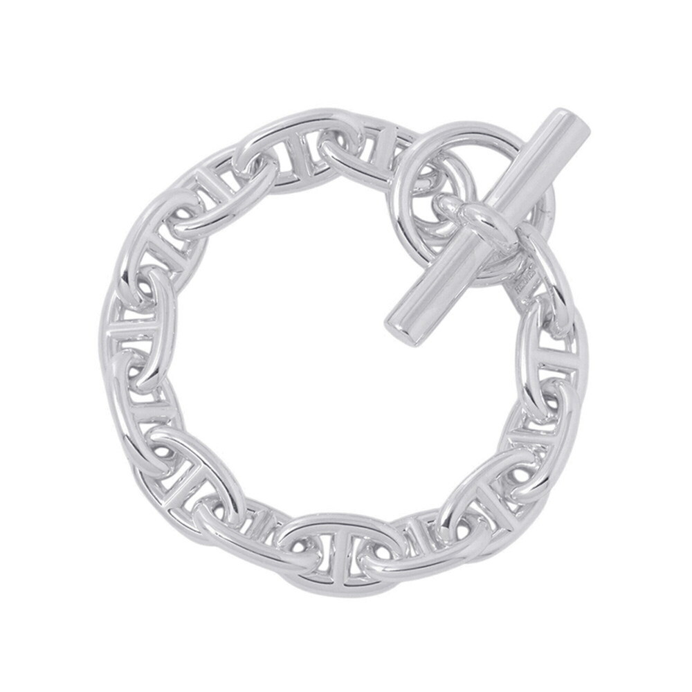 Hermes Chaine d'Ancre MM Bracelet, 14 links, SV925 Silver. (HERMES d'Ancre)